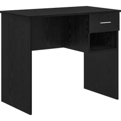 vidaXL Bureau avec tiroir Chêne noir 90 x 49 x 75 cm Bois d'ingénierie