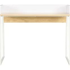 vidaXL Bureau Blanc et chêne 90x60x88 cm