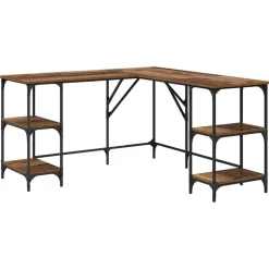 vidaXL Bureau Bois Ancien 139 x 139 x 75 cm Bois d'ingénierie