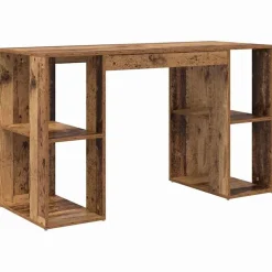 vidaXL Bureau Bois Ancien 130 x 50.5 x 75 cm Bois d'ingénierie