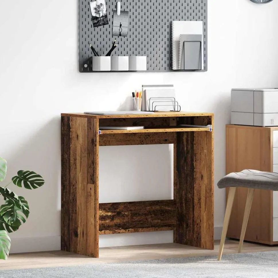 vidaXL Bureau Bois Ancien 77,5 x 43 x 79 cm Bois d'ingénierie