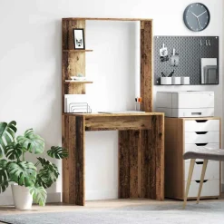 vidaXL Bureau Bois Ancien 78,5 x 37 x 154,5 cm Bois d'ingénierie