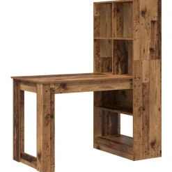 vidaXL Bureau Bois Ancien 122 x 67 x 145 cm Bois d'ingénierie