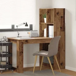 vidaXL Bureau Bois Ancien 122 x 67 x 145 cm Bois d'ingénierie