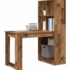 vidaXL Bureau Bois Ancien 122 x 67 x 145 cm Bois d'ingénierie