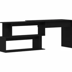 vidaXL Bureau Chêne noir 200 x 50 x 76 cm Bois d'ingénierie