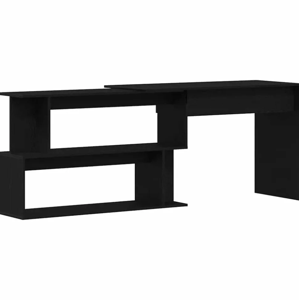 vidaXL Bureau Chêne noir 200 x 50 x 76 cm Bois d'ingénierie