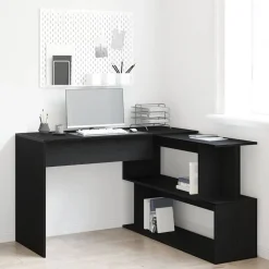 vidaXL Bureau Chêne noir 200 x 50 x 76 cm Bois d'ingénierie