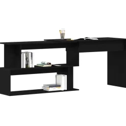 vidaXL Bureau Chêne noir 200 x 50 x 76 cm Bois d'ingénierie