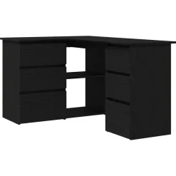 vidaXL Bureau Chêne noir 145 x 100 x 76 cm Bois d'ingénierie