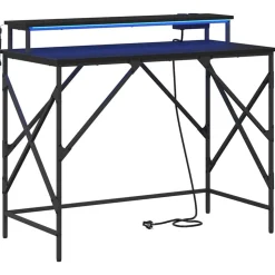 vidaXL Bureau Chêne noir 100 x 50 x 86,5 cm Bois d'ingénierie