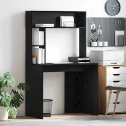 vidaXL Bureau Chêne noir 91 x 50 x 149 cm Bois d'ingénierie
