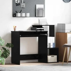 vidaXL Bureau Chêne noir 106 x 41 x 88.5 cm Bois d'ingénierie