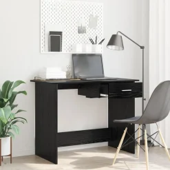 vidaXL Bureau Chêne noir 100 x 50 x 76 cm Bois d'ingénierie