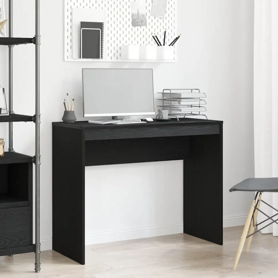 vidaXL Bureau Chêne noir 90x40x72 cm Bois d'ingénierie