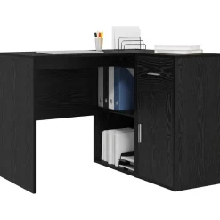 vidaXL Bureau d'angle avec tiroir Chêne noir 102 x 88 x 75 cm