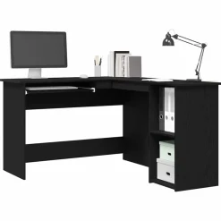 vidaXL Bureau d'angle Chêne noir 120 x 140 x 75 cm Bois d'ingénierie