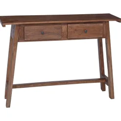 vidaXL Bureau Marron 110 x 30 x 79 cm Bois de Mahogany Massif