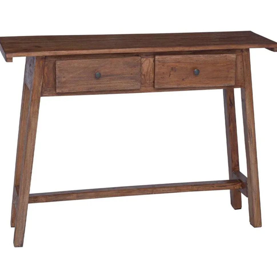 vidaXL Bureau Marron 110 x 30 x 79 cm Bois de Mahogany Massif