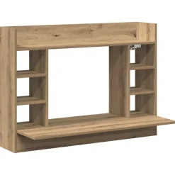vidaXL Bureau mural chêne artisanal 105 x 48 x 75 cm Bois d'ingénierie