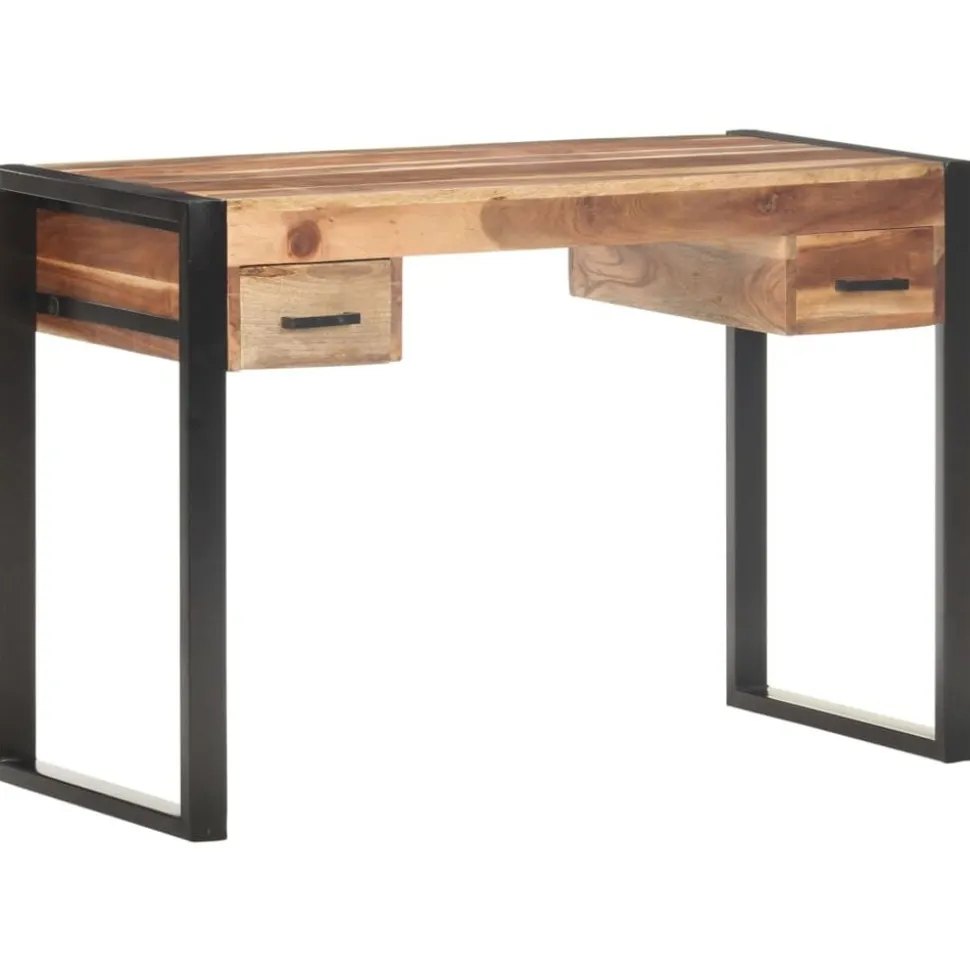vidaXL Bureau 110x50x76 cm Bois solide