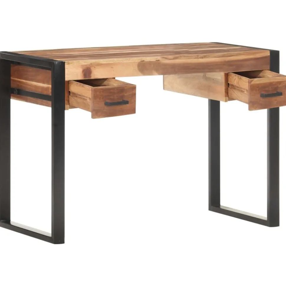vidaXL Bureau 110x50x76 cm Bois solide