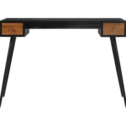 vidaXL Bureau 117x56,5x75 cm teck massif récupéré
