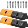vidaXL Butoir de stationnement 2 pcs Caoutchouc 49 x 15 x 9 cm