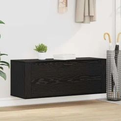 vidaXL Cabinet à chaussures avec étagère Chêne noir 100 x 35 x 38 cm