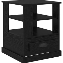vidaXL Cabinet de chevet Chêne noir 50 x 50 x 60 cm Bois d'ingénierie