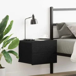 vidaXL Cabinet de chevet Chêne noir 40 x 30 x 30 cm Bois d'ingénierie