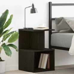vidaXL Cabinet de chevet Chêne noir 35 x 35 x 55 cm Bois d'ingénierie