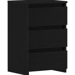 vidaXL Cabinet de chevet avec tiroir Chêne noir 40 x 35 x 62,5 cm