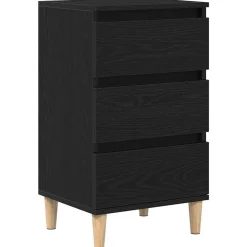 vidaXL Cabinet de chevet Chêne noir 40 x 35 x 70 cm Bois d'ingénierie
