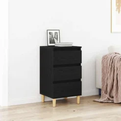 vidaXL Cabinet de chevet Chêne noir 40 x 35 x 70 cm Bois d'ingénierie