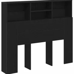 vidaXL Cabinet de Tête de Lit Chêne noir 120 x 19 x 103,5 cm