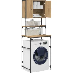 vidaXL Cabinet pour lave-linge Chêne artisanal 68 x 48,5 x 194 cm