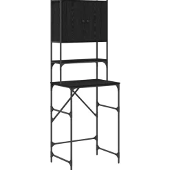 vidaXL Cabinet pour lave-linge Chêne noir 68 x 48,5 x 194 cm