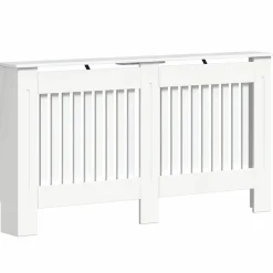 vidaXL Cache-Radiateur Blanc brillant 152 x 19 x 81,5 cm