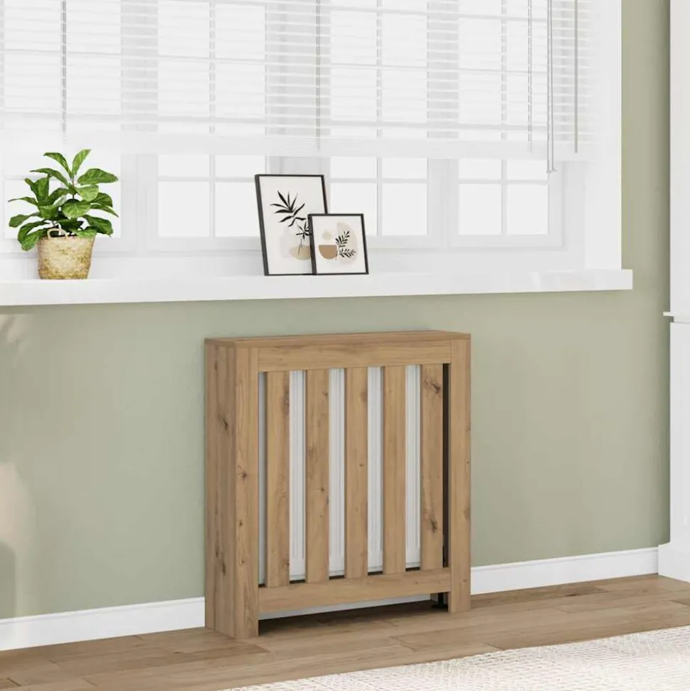 vidaXL Cache-radiateur chêne artisanal 78x20x82 cm bois d'ingénierie