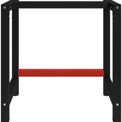 vidaXL Cadre de banc de travail Métal 80x57x79 cm Noir et rouge