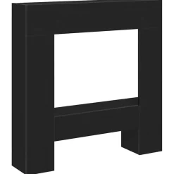 VidaXL Cadre de cheminée chêne noir 81x18x82 cm bois d'ingénierie