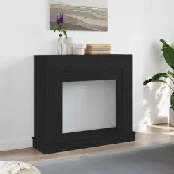 VidaXL Cadre de cheminée chêne noir 100x30x87,5 cm bois d'ingénierie
