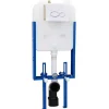 vidaXL Cadre de Cistern avec stockage Blanc 50 x 8 x 131 cm Acier
