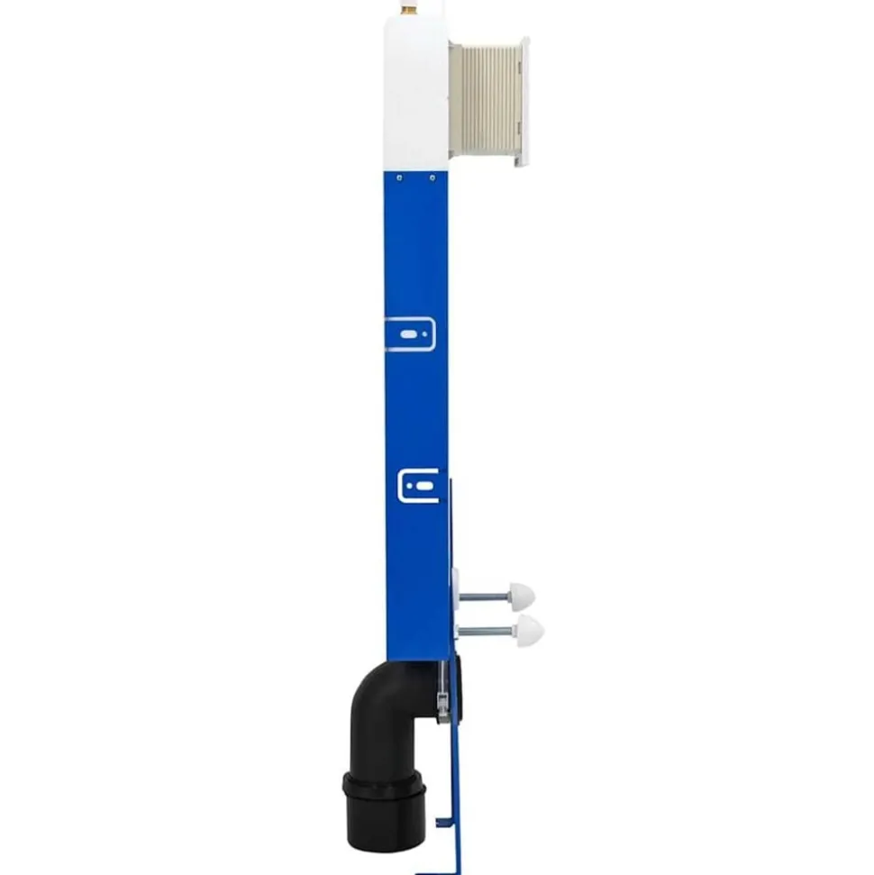 vidaXL Cadre de Cistern avec stockage Blanc 50 x 8 x 131 cm Acier