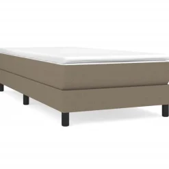 vidaXL Cadre de lit à lattes taupe 80x200 cm tissu