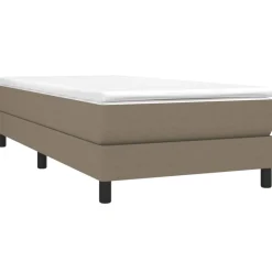 vidaXL Cadre de lit à lattes taupe 80x200 cm tissu