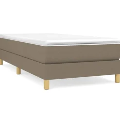 vidaXL Cadre de lit à lattes taupe 80x200 cm tissu