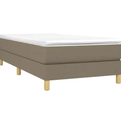 vidaXL Cadre de lit à lattes taupe 80x200 cm tissu