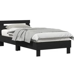 vidaXL Cadre de lit Chêne noir 203 x 95 x 70 cm Bois d'ingénierie